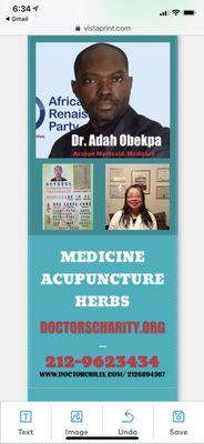 Dr. Adah Obekpa,MD
Dr. Chi Lee , MD (China) L.Ac, LMT