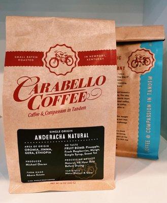 Carabello coffee is the local Cincinnati/NKY micro-roaster partners.