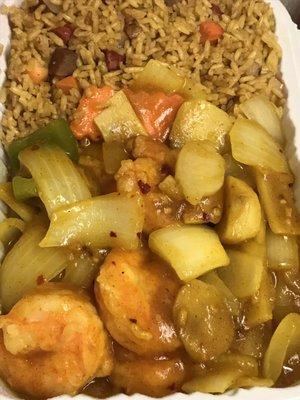 Curry Shrimp with Pork Fried Rice