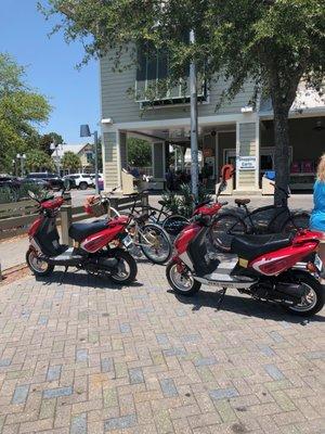 This is the picture of the scooters we took before they picked them up.