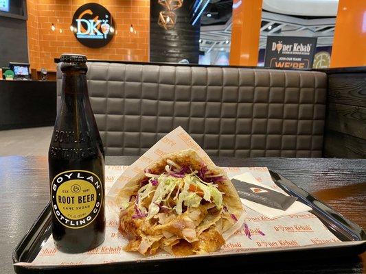 The Original German Doner Kabob and the Boylan Root Beer