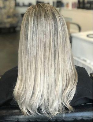 Icy blonde highlights