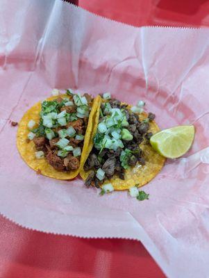 Al pastor & carne asada taco