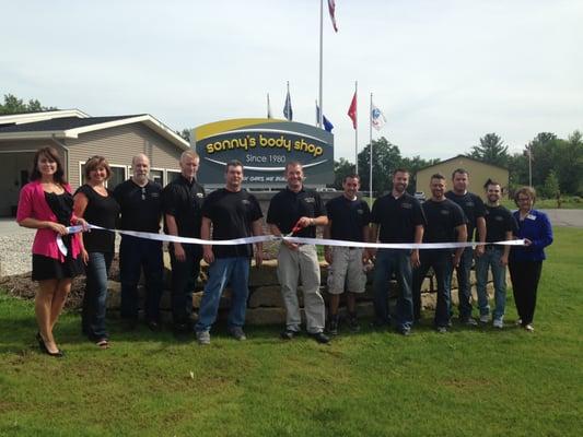 Sonny's Body Shop ribbon cutting at their new facility on 1824 Cass Hartman Court.