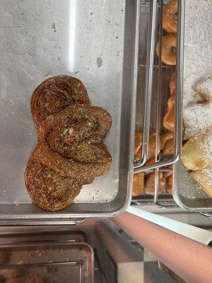 Butterfly donut. Combination of a crumb donut, cinnamon roll, some brown sugar, and sprinkle of more cinnamon.