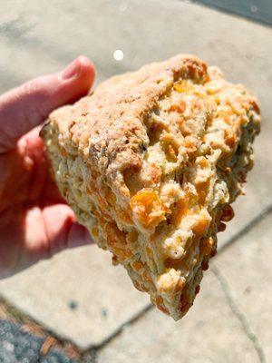 Elderflower baking sweet corn cheddar scone