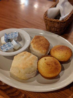 Biscuit and cornbread sides