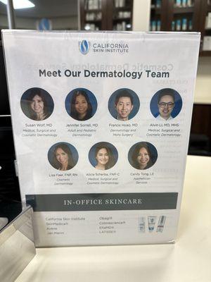 Dermatology team