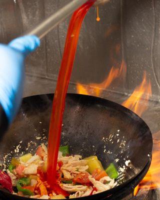 The master at work creating delicious food.