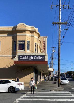 Approaching the cafe