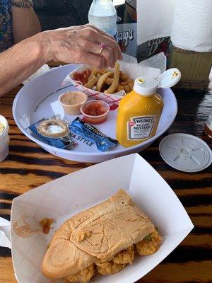 Shrimp basket and po boy. Don't waist your time or money.