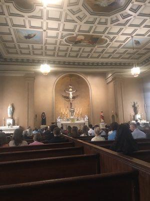 The altar from the back of the church