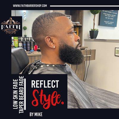 Low Skin +Taper Beard  Fade! Don't wait! Book your appointment today  #faithbarbershopOrlando #skintaper #beardtrim