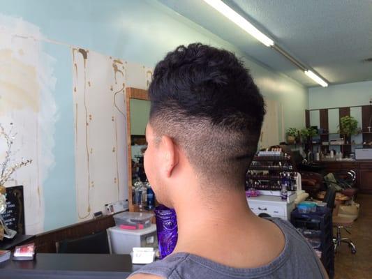 7/21/15. Today BEFORE Cesar worked his magic. Call Cesar at (213) 245-9315 to book your next appointment.