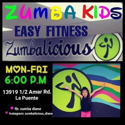 Kids Zumba Classes: Monday-Friday 6:00 p.m