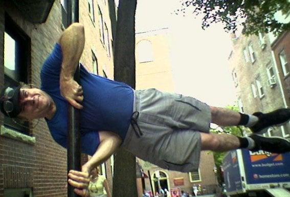 Gymnastics in front of Old North Church