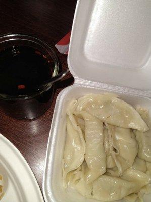 Same dumplings and hot chili oil