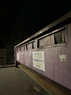 The purple monster at night