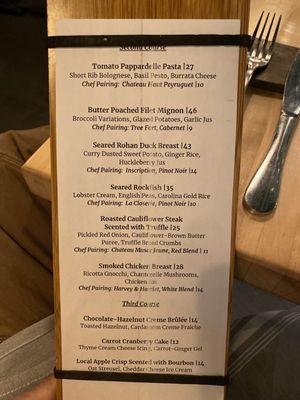 Jan. 5th menu