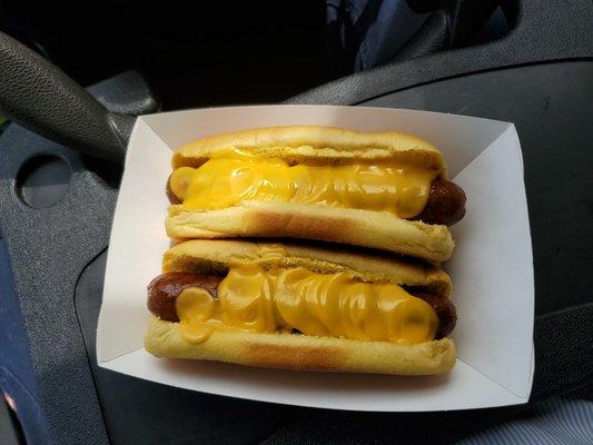 $5 bucks worth of gas station hot dogs.