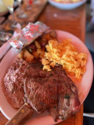 Steak and eggs