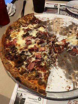 Meat lovers pizza.