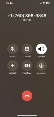 9 minutes of holding during my first phone call.