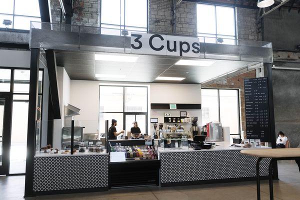 3 Cups newest location inside Woodbine Food Hall