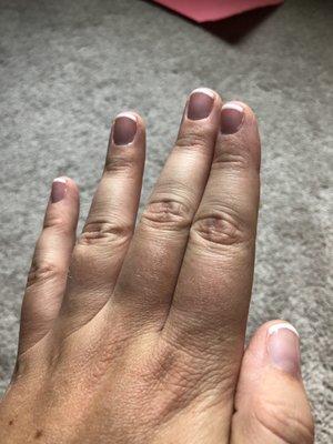 French gel manicure - $30 (usually $25 but $5 extra for French)