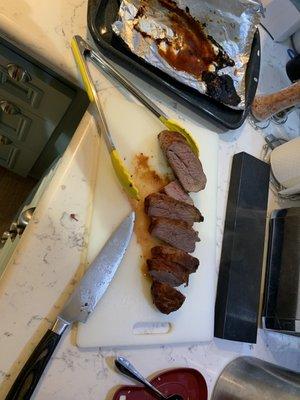 Wonderfull seasoned tritip came out so nice and juicy We devoured it!!