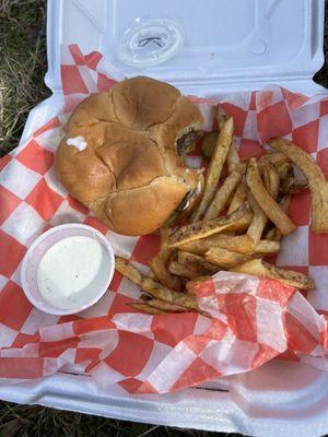 Burger, fries