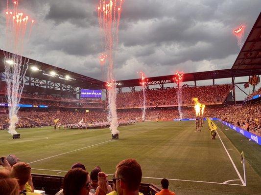 Fireworks pre-match