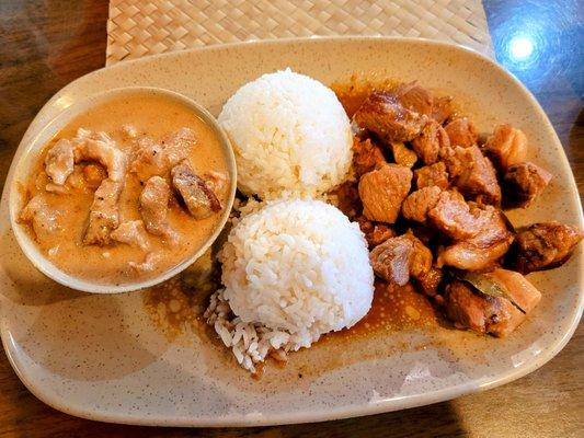 Two-Meat Combination w/ Bicol Express & Pork Adobo