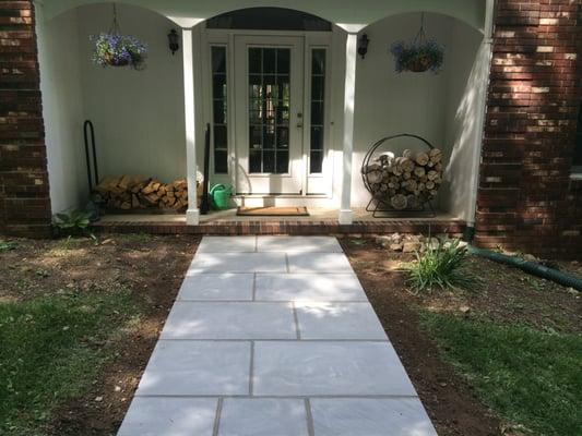 Blue Stone walkway done by Two Brothers Landscaping