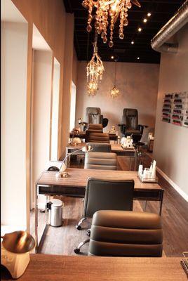 Manicures and pedicures in our new private room great for parties or just a girls night!