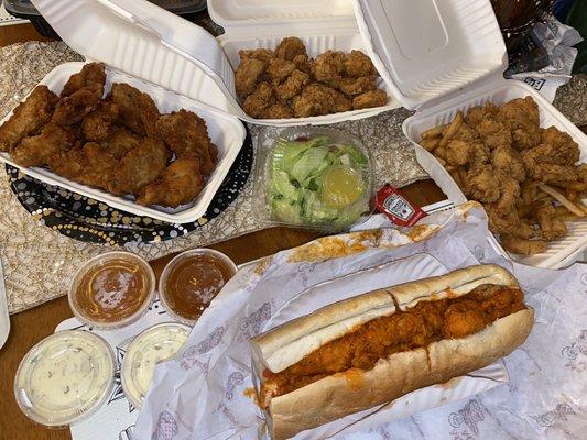 Wing Dings Fried Shrimp Buffalo Chicken Tenders Shrimp Dinner