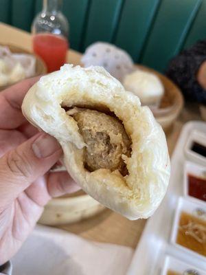 Steamed Pork Bao (filling tasted exactly the same as what's in the XLB & wontons)