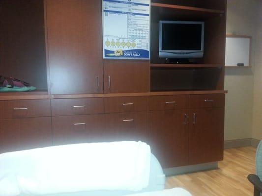 Flat screen tv's inside patient rooms