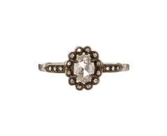 diamond flower frame ring