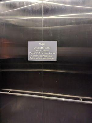 Elevator sign