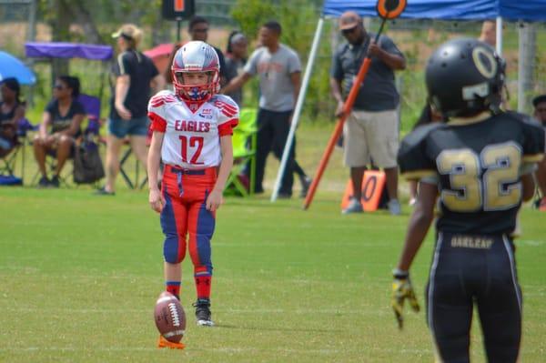 Jack Wilkening - 9 yrs. old - Pop Warner Fleming Island Mitey Mite Silver Eagles