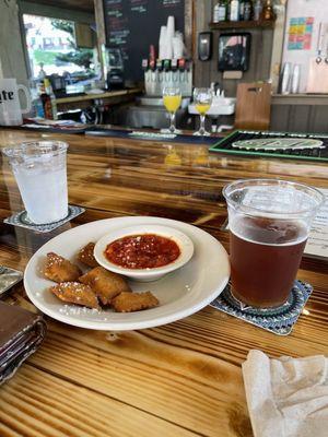 Fried cheese raviolis