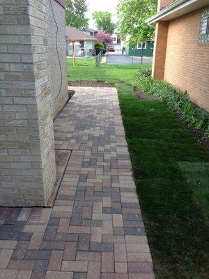 Brick sidewalk