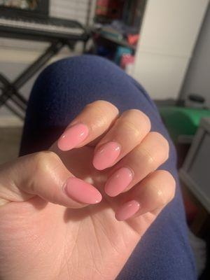 Pink Nexgen Nails with tips