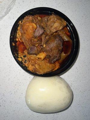 Egusi Stew with Pounded Yam