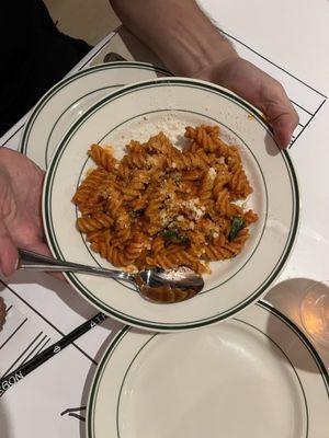 SPICY FUSILLI, VODKA, BASIL, PARMIGIANO REGGIANO 23.95