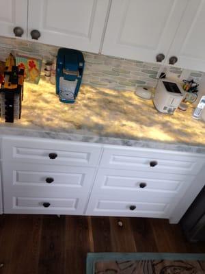 Glowing countertop