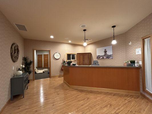 Entrance and front desk area.