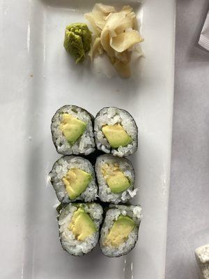 Sushi de aguacate