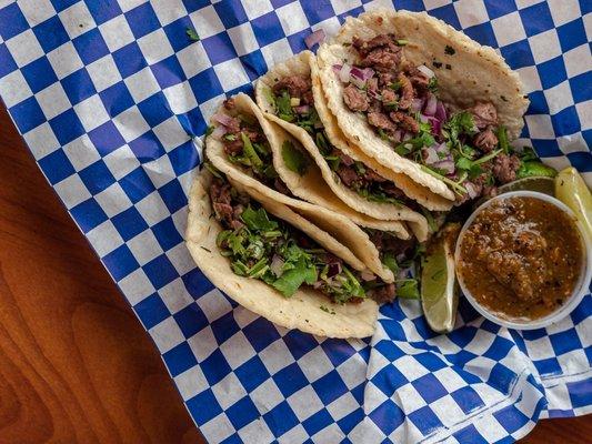 Handmade Tortillas, Carne Asada tacos